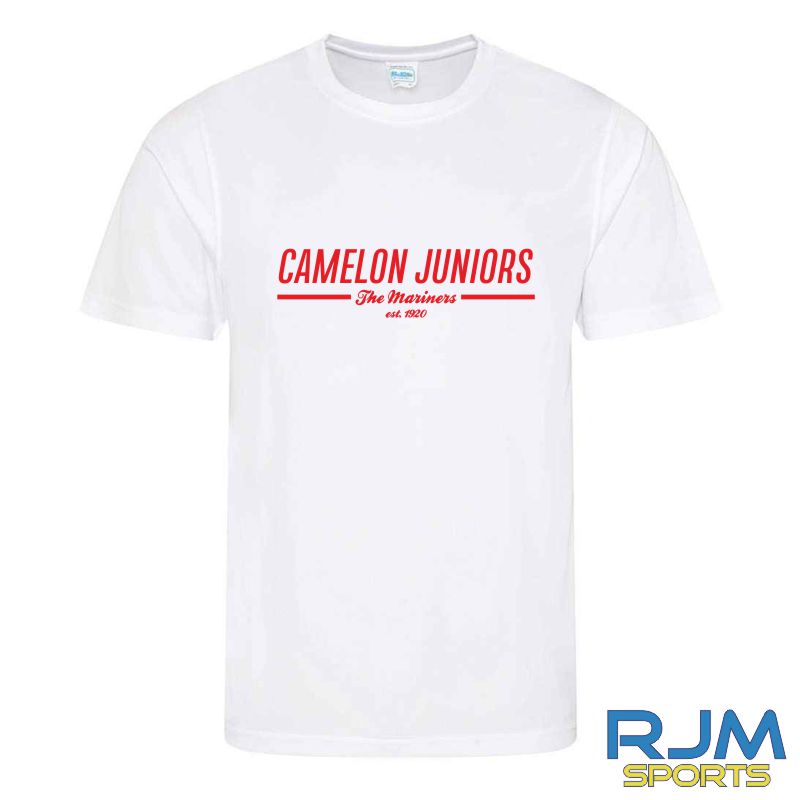 Camelon Juniors FC AWDis T-Shirt with Camelon Juniors Print White