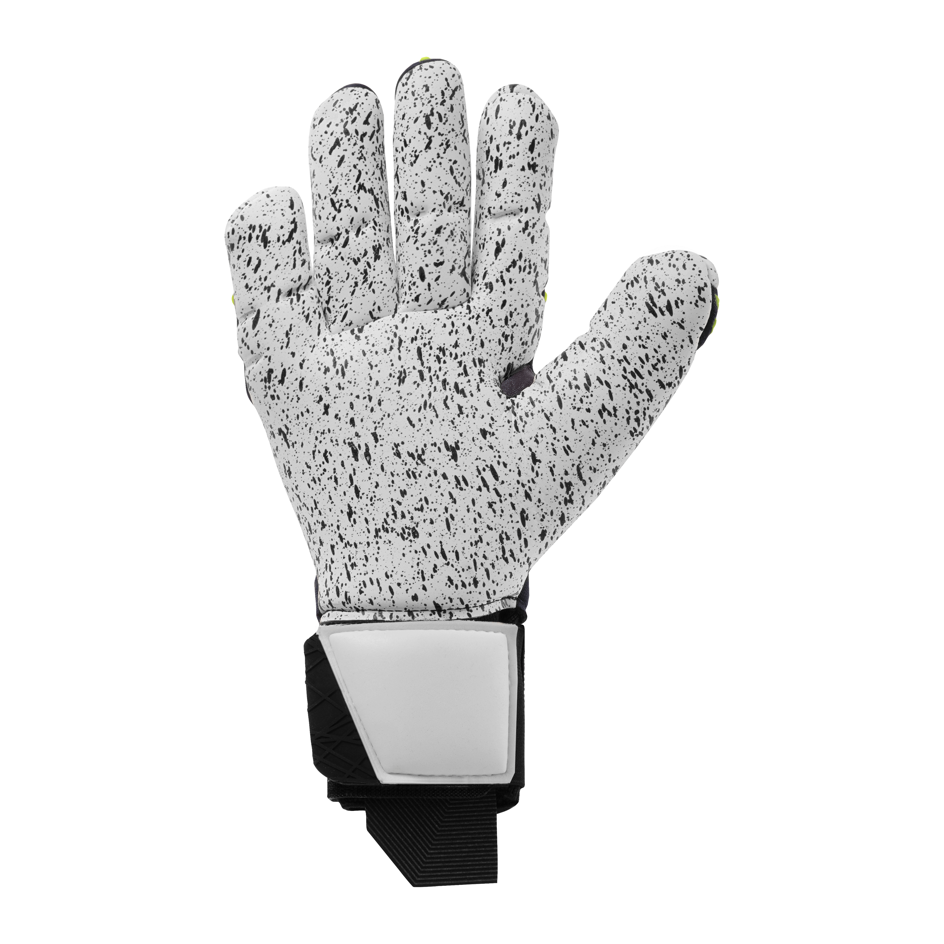 Uhlsport Prediction Supergrip Plus Finger Surround Goalkeeper Gloves Navy/White/Yellow - Image 3