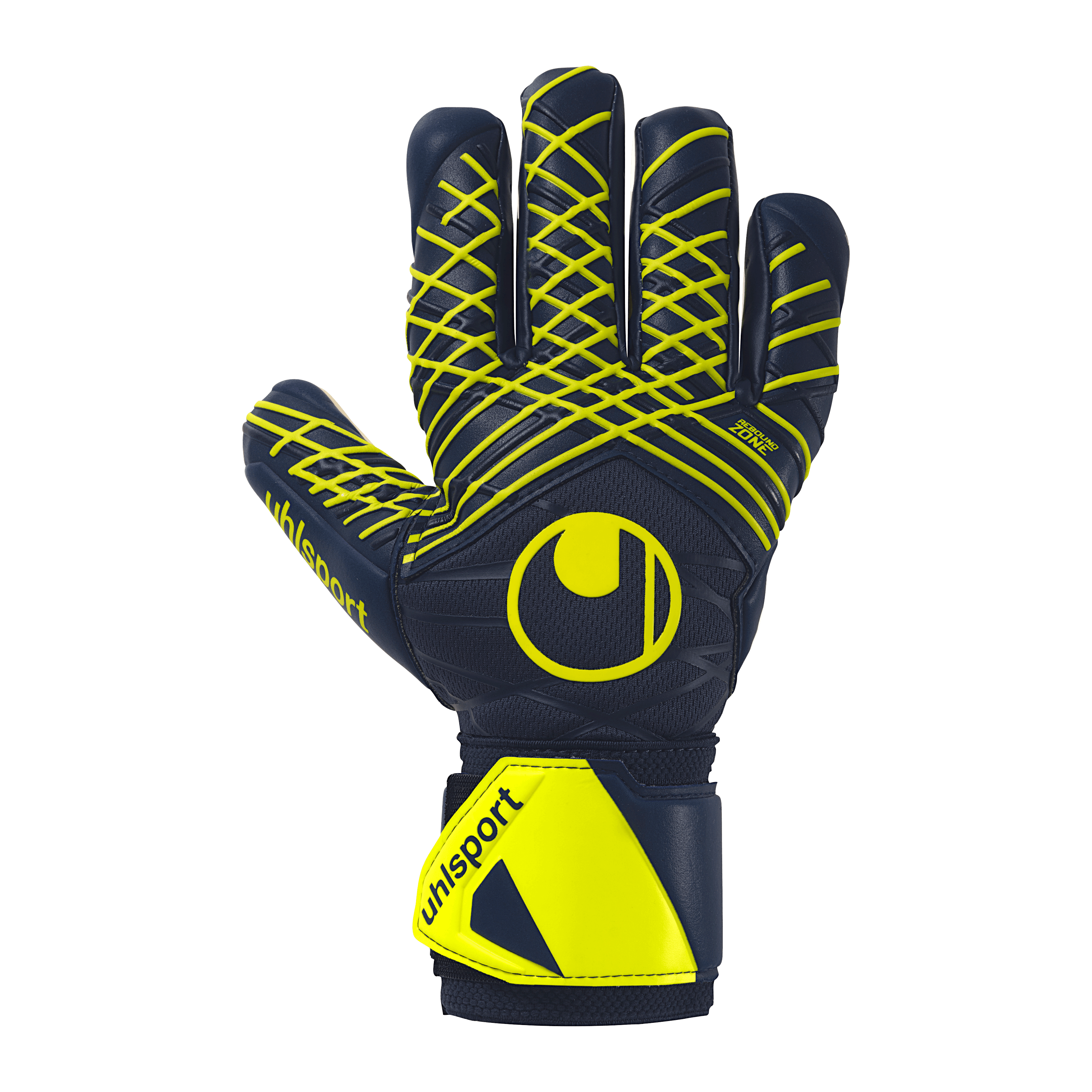 Uhlsport Prediction Supersoft HN Goalkeeper Gloves Navy/White/Yellow