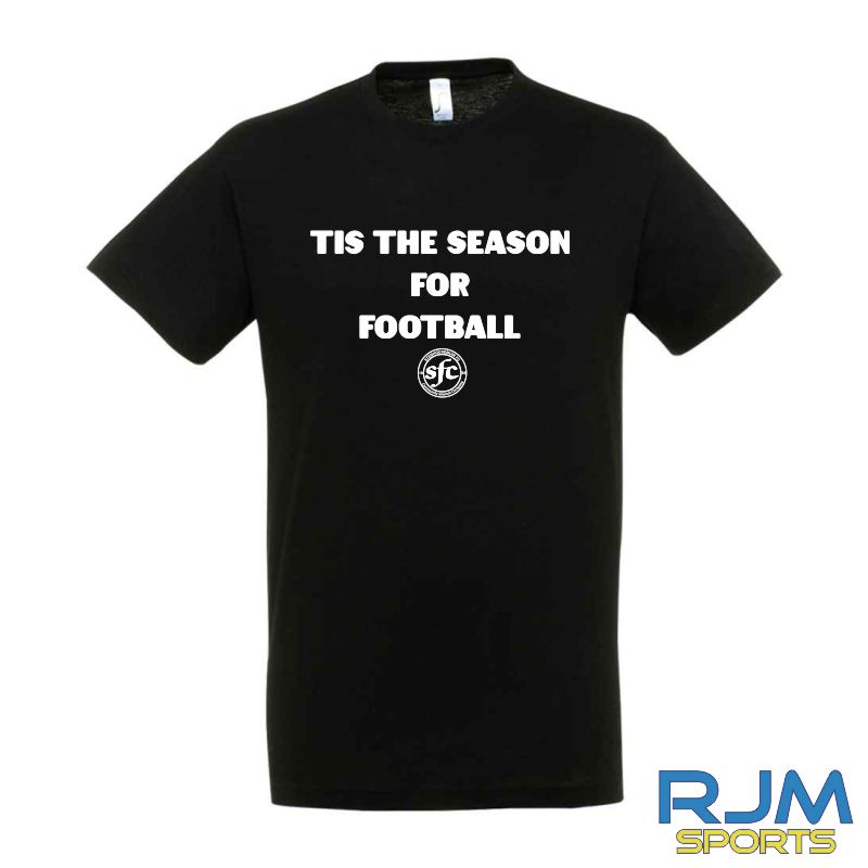 Stenhousemuir FC Christmas Tis The Season for Football T-Shirt - Image 3