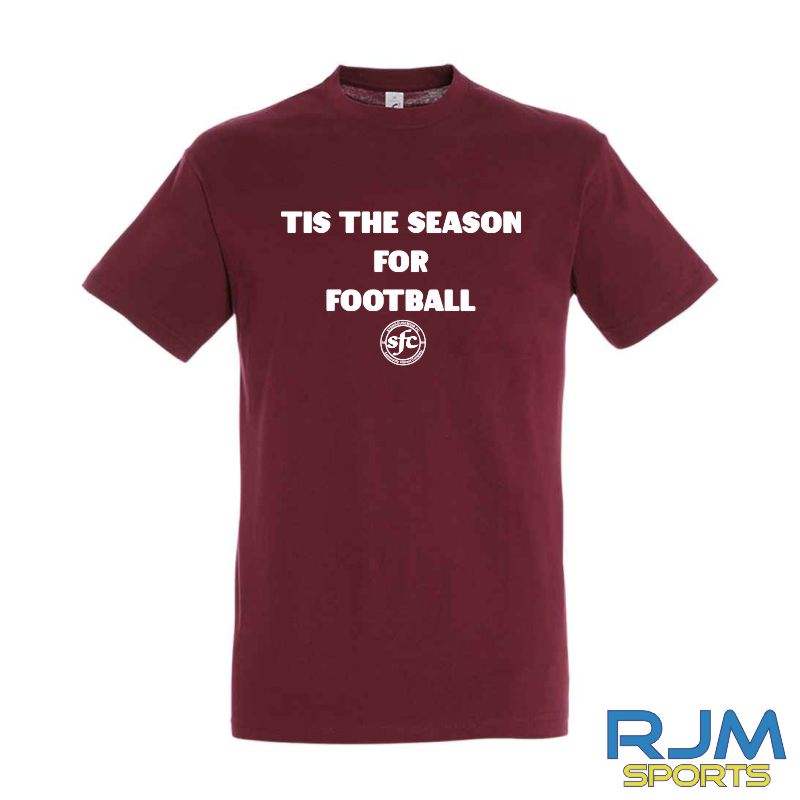 Stenhousemuir FC Christmas Tis The Season for Football T-Shirt - Image 4