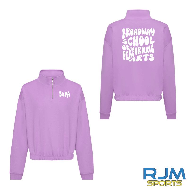 BSPA Adults Groovy Logo Croped 1/4 Zip Sweatshirt - Image 5