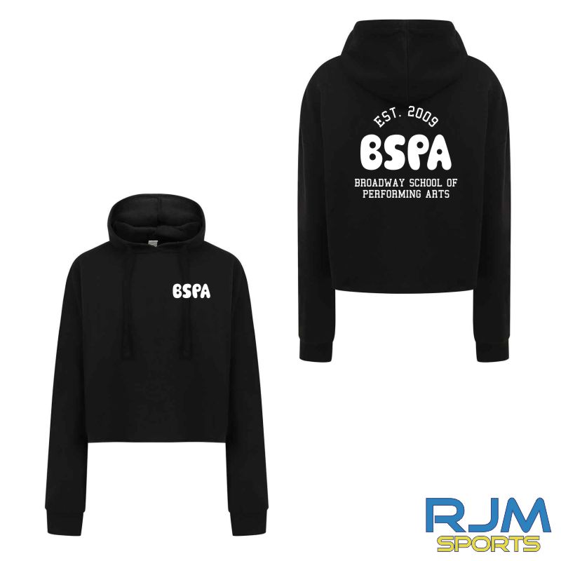 BSPA Adults Est 2009 Logo Cropped Hoodie Black - Image 3
