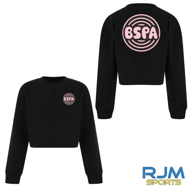 BSPA Kids Circle Logo Cropped Sweatshirt Black - Image 3