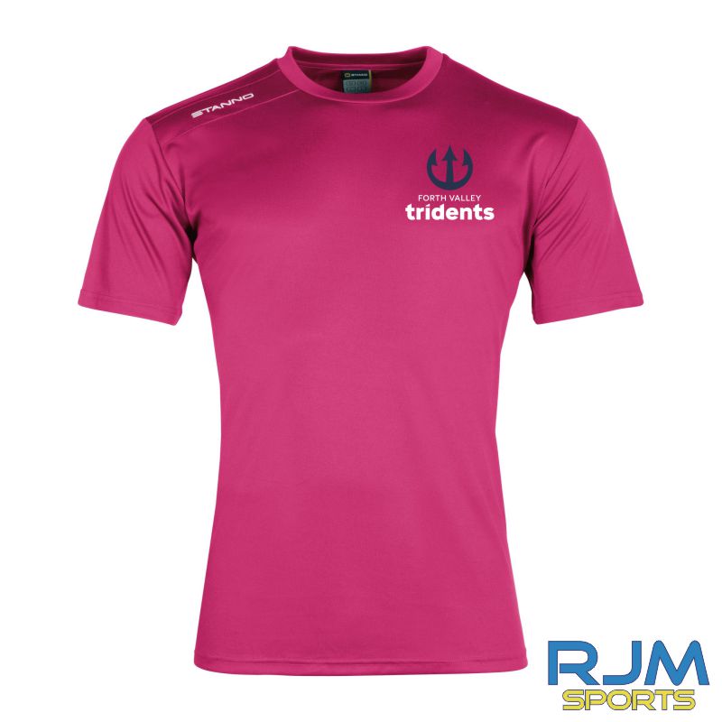 Forth Valley Tridents Stanno Field Competition T-Shirt Pink - Image 4