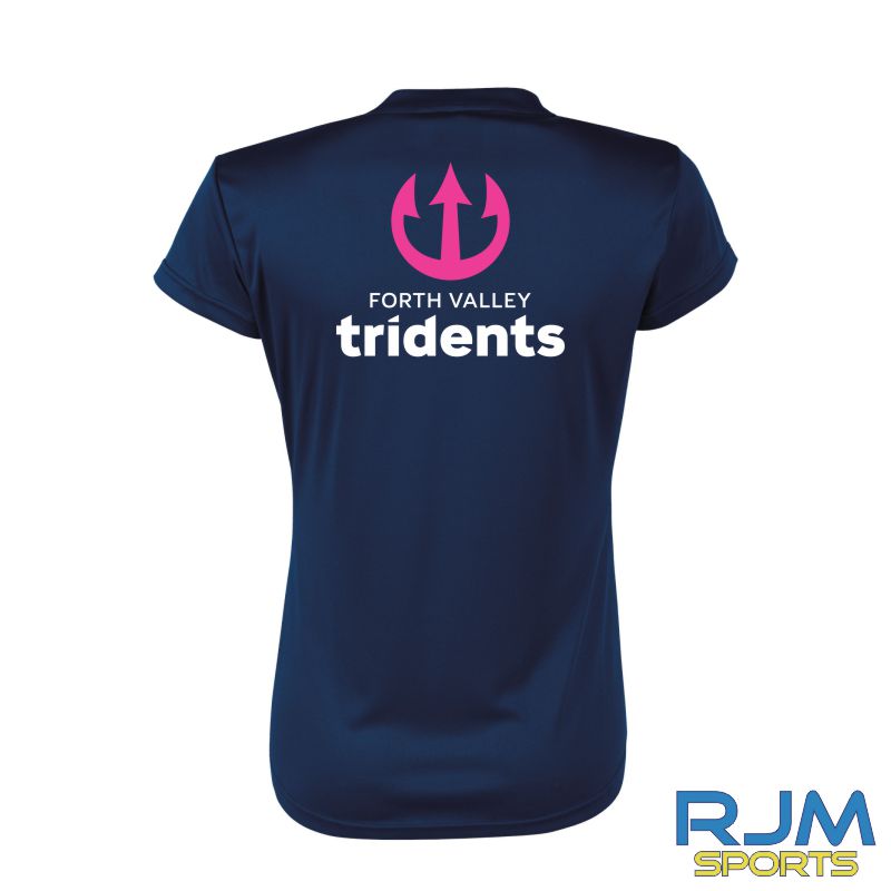 Forth Valley Tridents Ladies Stanno Field Training T-Shirt Navy - Image 3