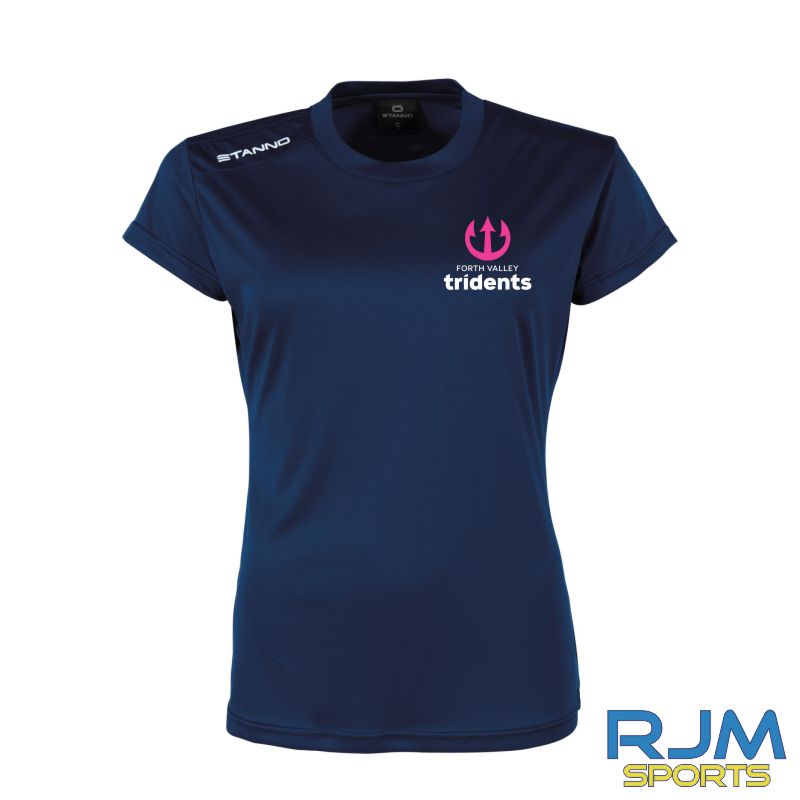 Forth Valley Tridents Ladies Stanno Field Training T-Shirt Navy - Image 4
