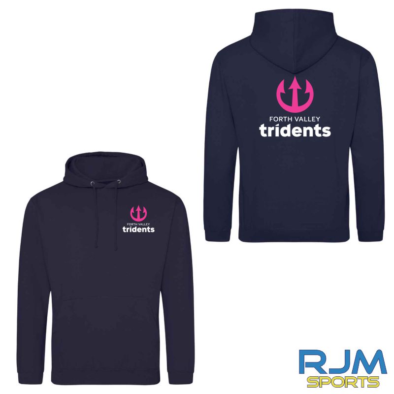 Forth Valley Tridents Cotton Hoodie Oxford Navy