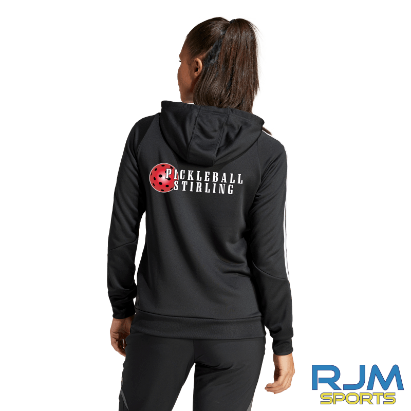 Pickleball Stirling Adidas Ladies Tiro 24 Training Hoodie Black/White - Image 2