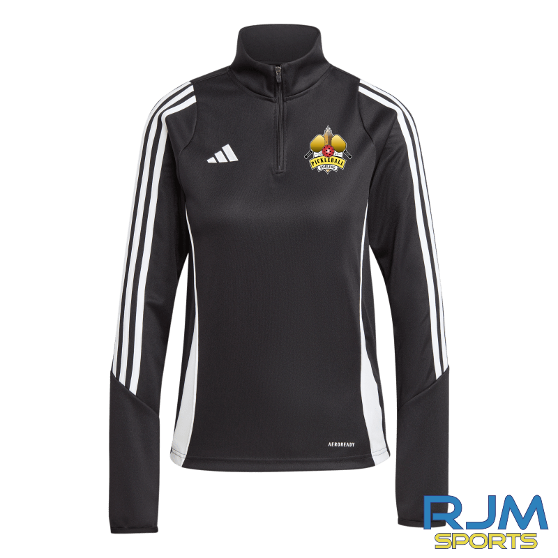 Pickleball Stirling Adidas Ladies Tiro 24 Training 1/4 Zip Black/White