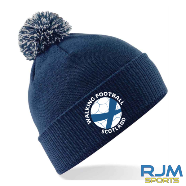 Walking Football Scotland Bobble Hat Navy