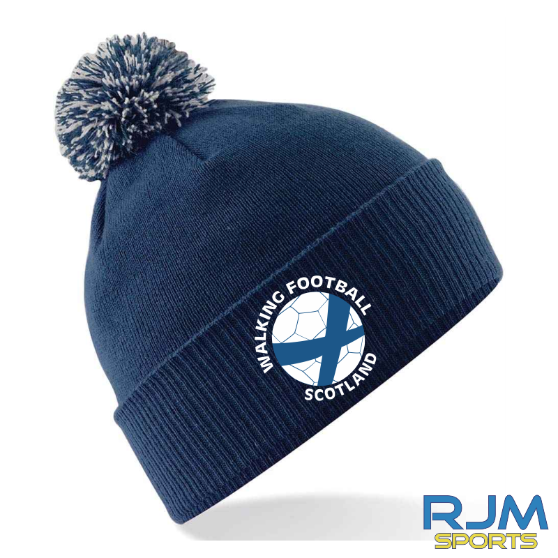 Walking Football Scotland Bobble Hat Navy