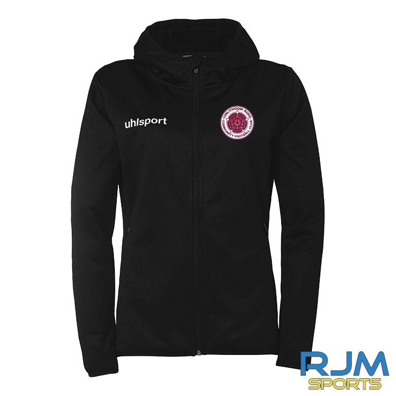 Linlithgow Rose Community FC Female Fit Coaches Uhlsport Essential Fleece Jacket Black