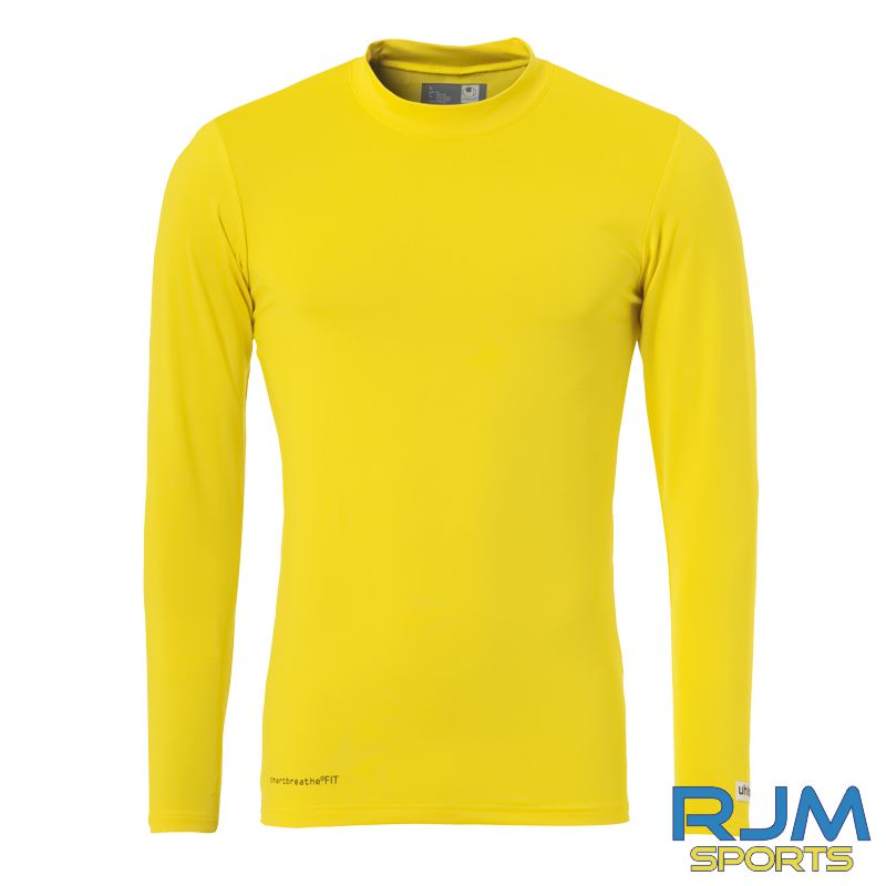 Dunipace FC Uhlsport Base Layer Top Lime Yellow