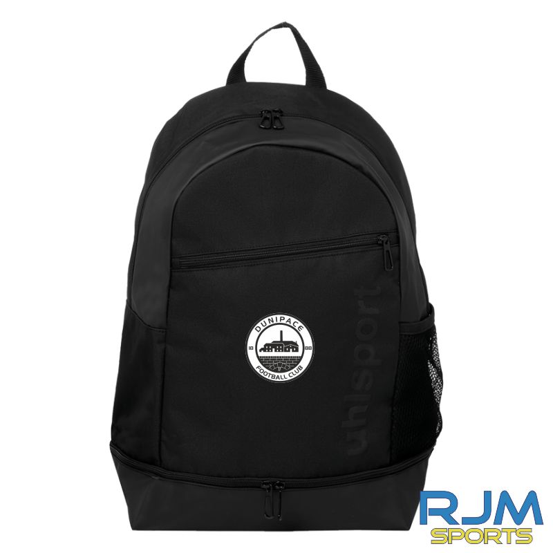 Dunipace FC Uhlsport Essential Backpack with Bottom Compartment Black