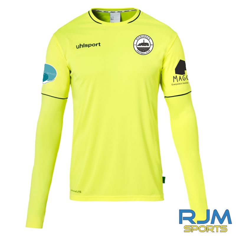 Dunipace FC Uhlsport Save Home Goalkeeper Jersey Fluo Yellow/Black