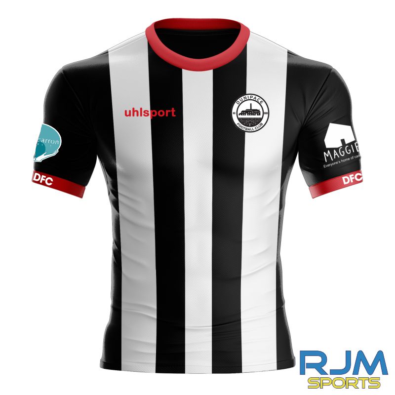 Dunipace FC Uhlsport Bespoke Home Jersey Black/White