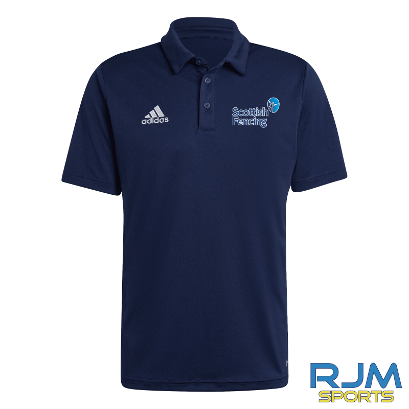 Scottish Fencing Adidas Entrada 22 Polo Shirt Navy