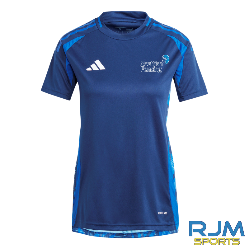 Scottish Fencing Adidas Women's Tiro 24 Competition Match Shirt Navy/Royal