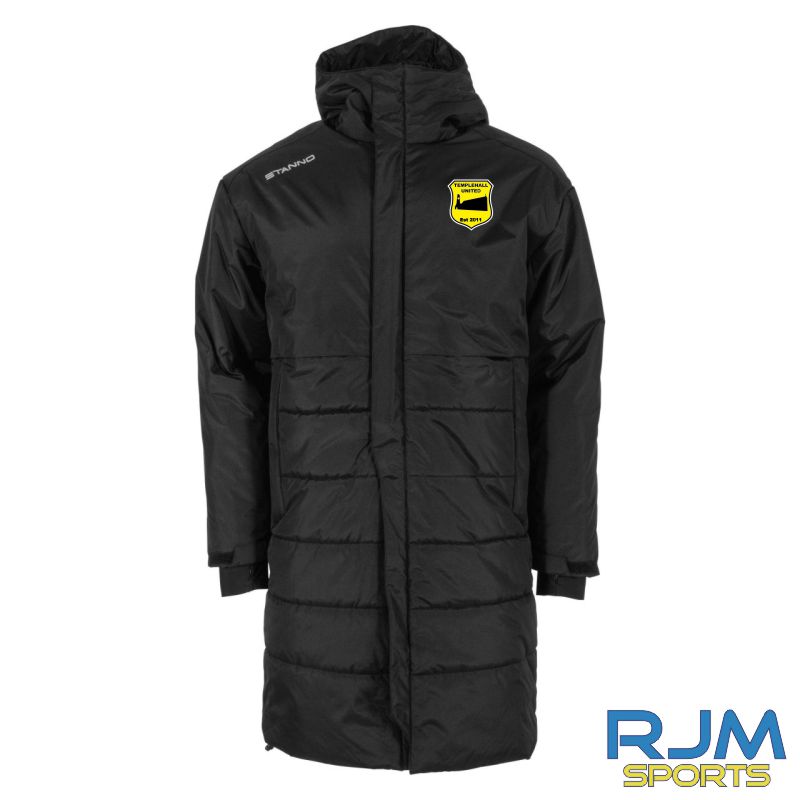 Templehall United Stanno Prime Long Coach Jacket Black