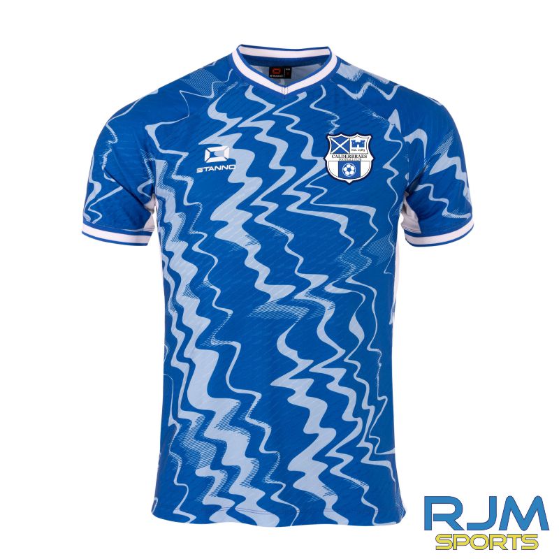 Calderbraes FC Stanno Wave Home Shirt Royal/White