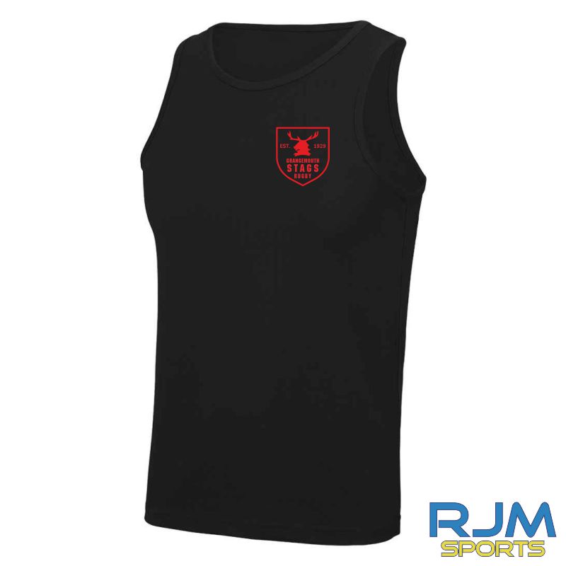 Grangemouth Stags Rugby AWDis Cool Vest Black