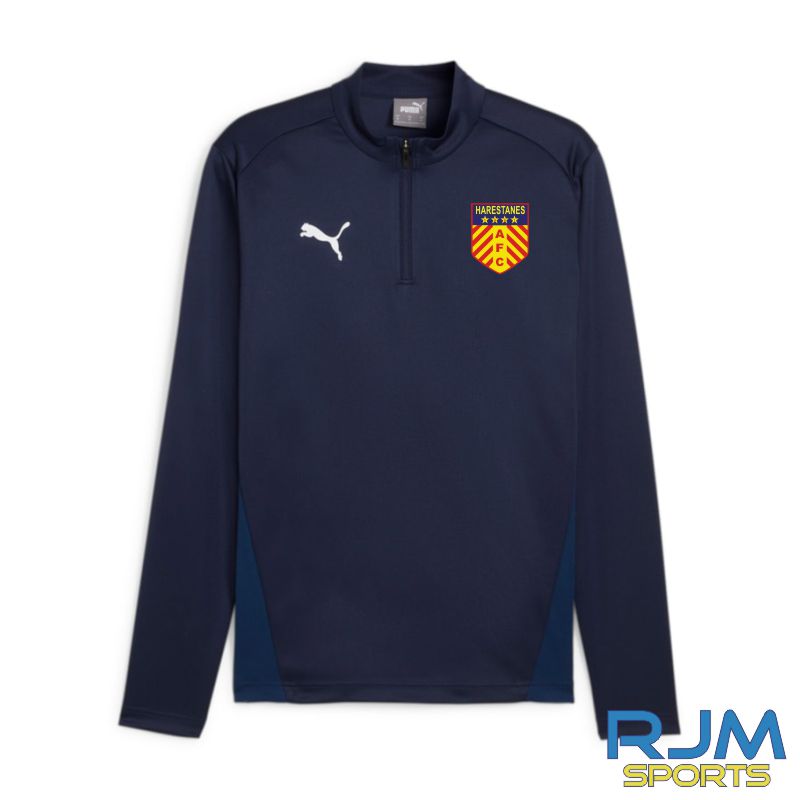 Harestanes AFC New Puma Team Goal Training 1/4 Zip Navy/White