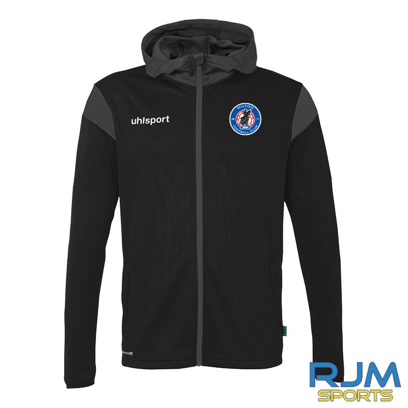 Milton FC Coaches Kit Uhlsport Squad 27 Track Hood Jacket Black/Anthracite