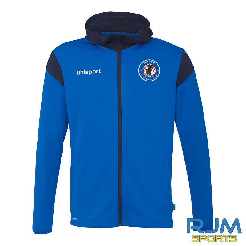 Milton FC Match Day Uhlsport Squad 27 Track Hood Jacket Azure/Navy