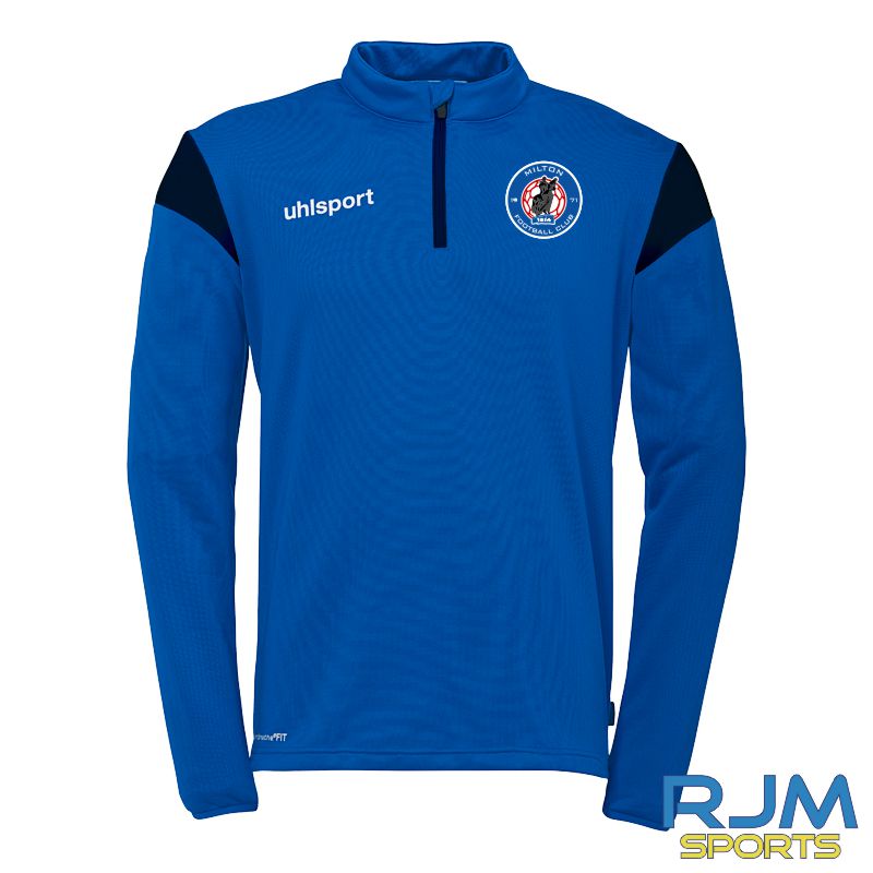 Milton FC Training Uhlsport Squad 27 1/4 Zip Top Azure/Navy