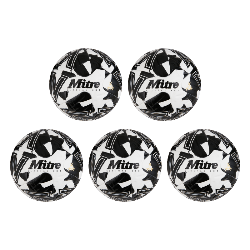 Mitre Ultimax One 23 Football - 5 Ball Deal White/Black