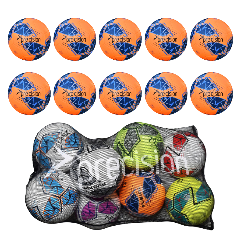 Precision Fusion FIFA Basic Training Ball - 10 Ball bundle + Free Precision Mesh Sack