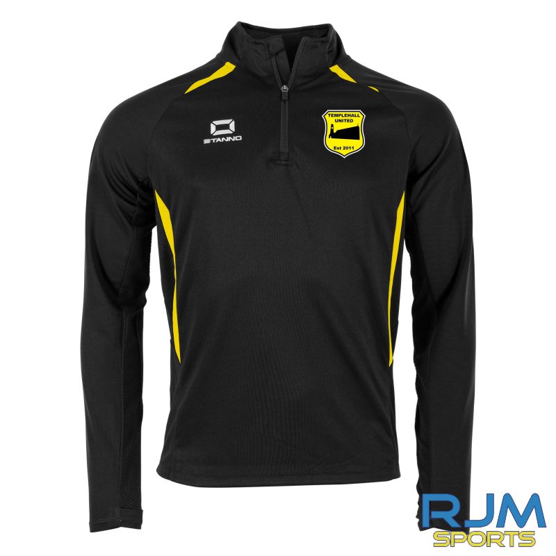 Templehall United Stanno Stadio Quarter Zip Black/Yellow