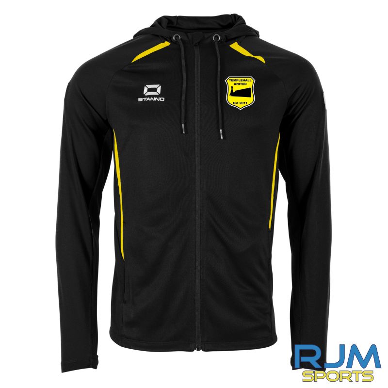 Templehall United Stanno Stadio Hooded Full Zip Black/Yellow