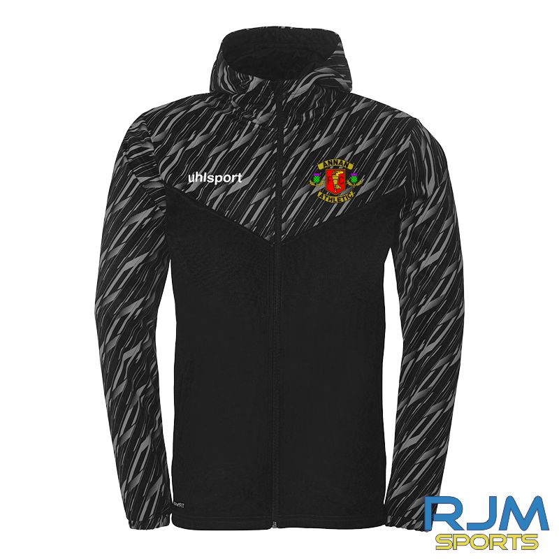 Annan Athletic FC Uhlsport Progressive 28 Multi Hood Jacket Black