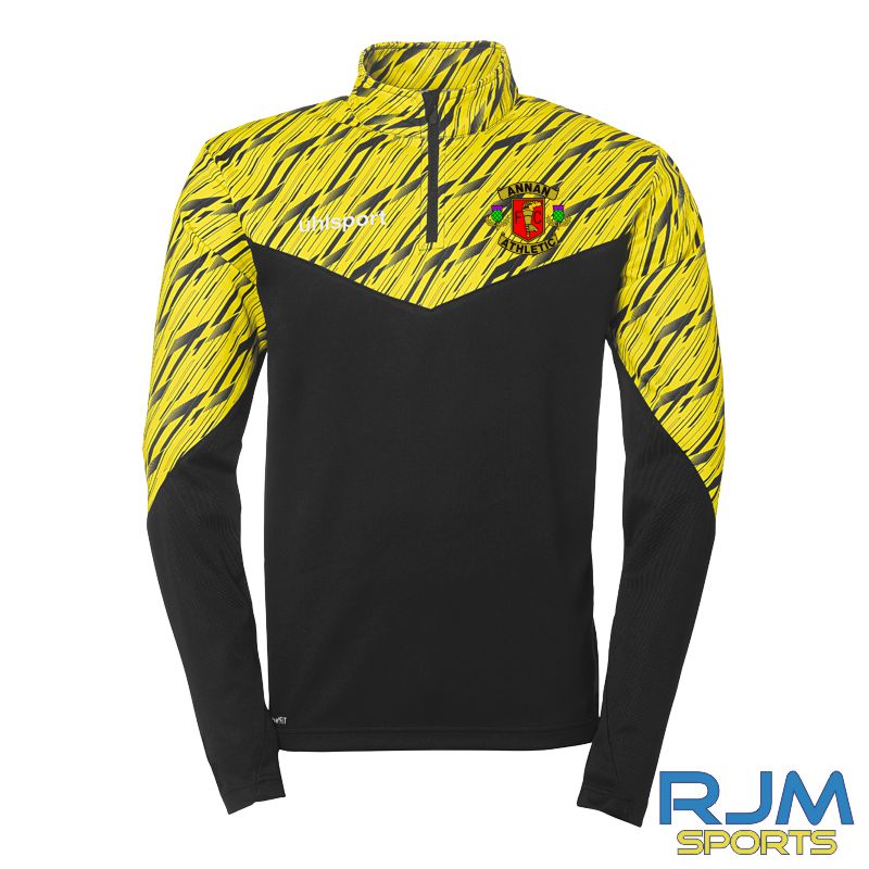 Annan Athletic FC Uhlsport Progresive 28 1/4 Zip Yellow/Black
