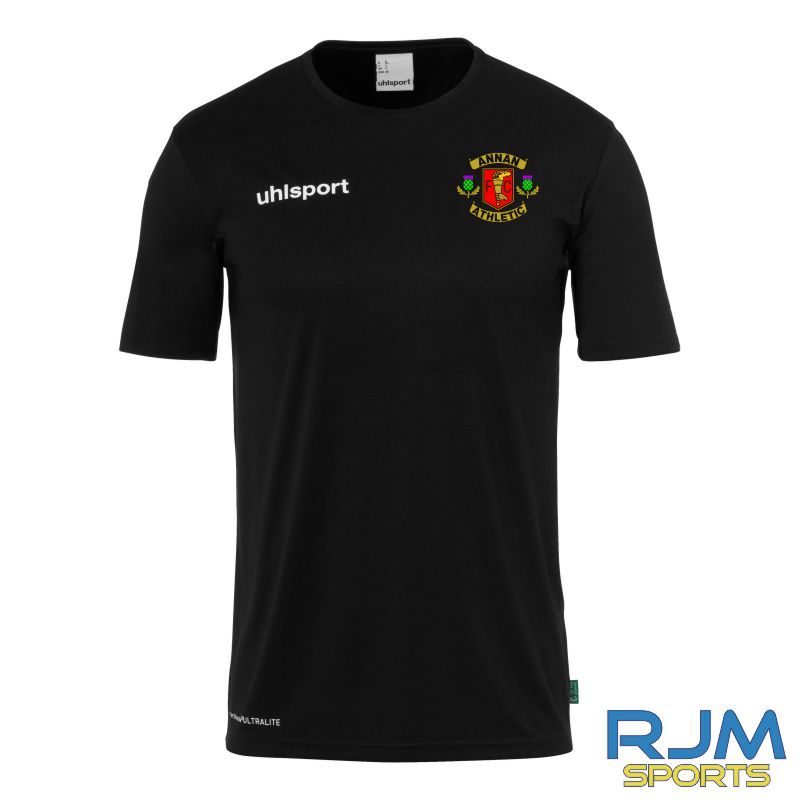 Annan Athletic FC Uhlsport Essential Functional Shirt Black