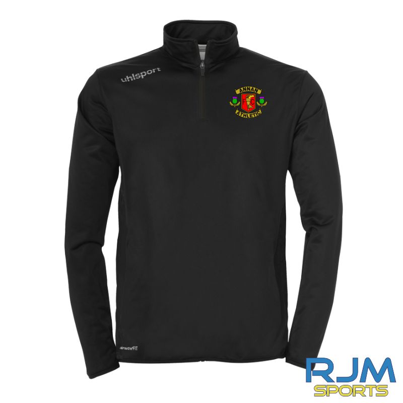 Annan Athletic FC Uhlsport Essential Quarter Zip Black