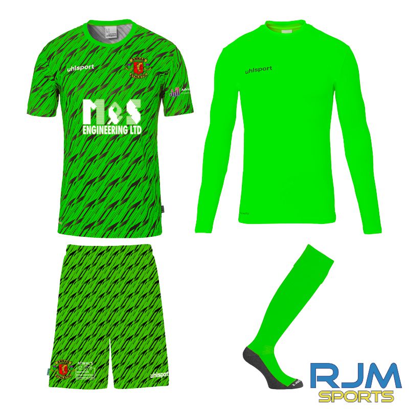 Annan Athletic FC Uhlsport Progressive Away Goalkeeper Bundle Green