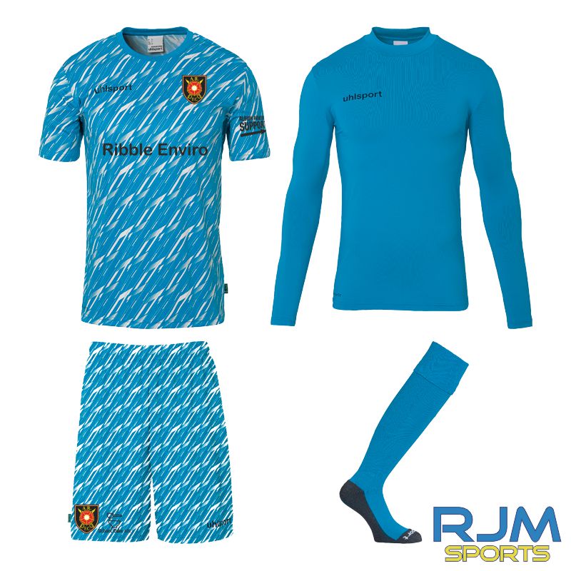 Albion Rovers FC Uhlsport Progressive Home Goalkeeper Bundle Cyan/White