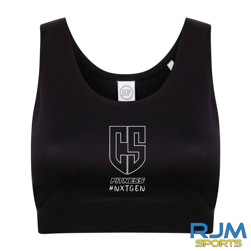 CS Fitness NXTGEN Script Crop Top Black