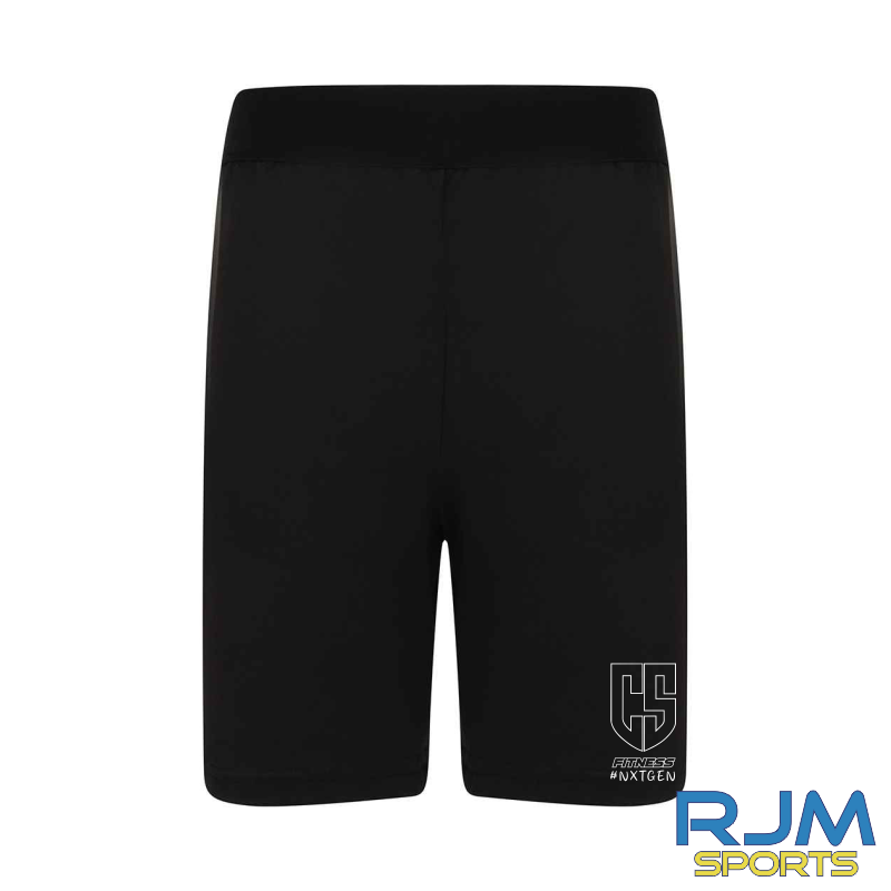 CS Fitness NXTGEN Script Cycling Shorts Black