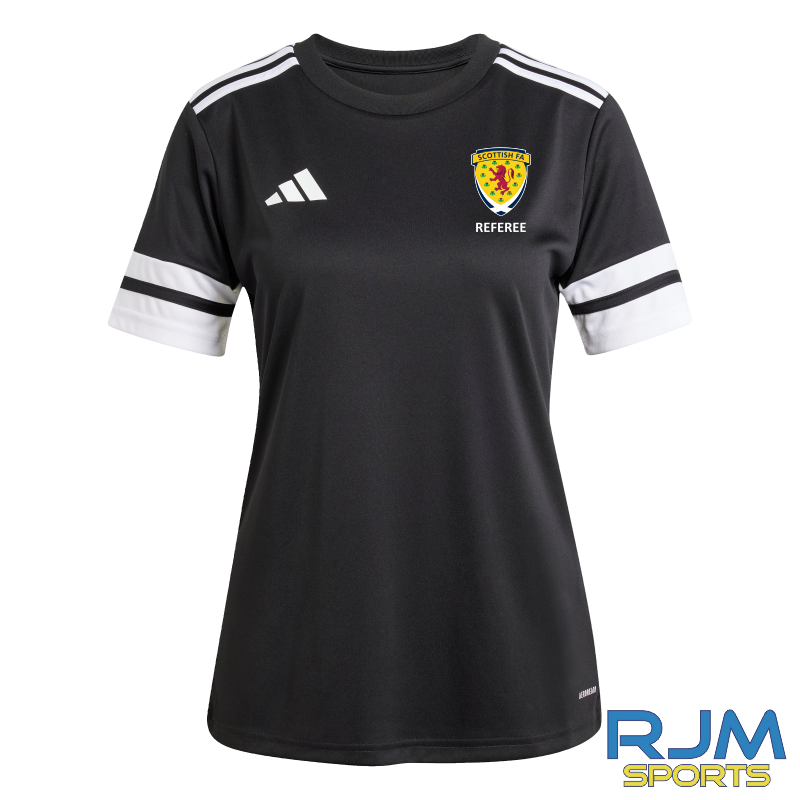 Scottish FA Referee Adidas Women's Squadra 25 Jersey Black/White