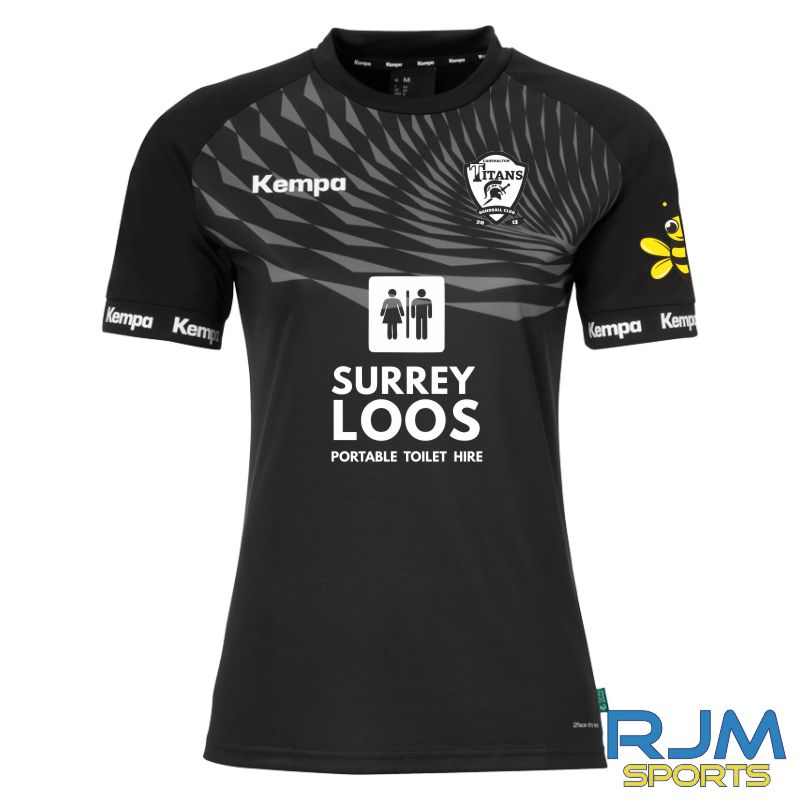 Carshalton Titans Handball Club Women's Kempa Wave 26 Away Shirt Red/Black