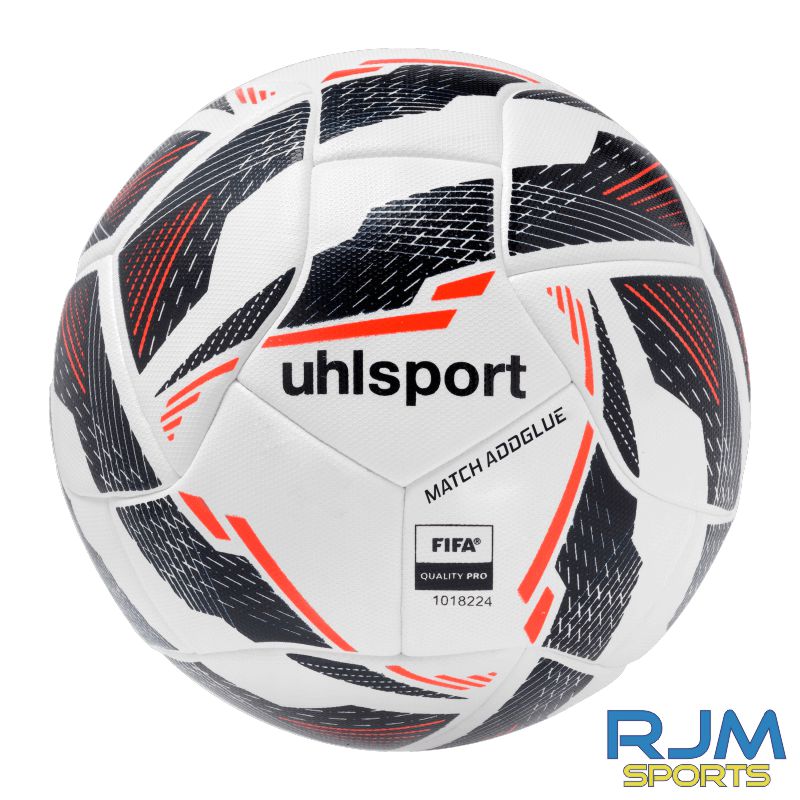 Scottish Women's Football League NEW 2025 Uhlsport Match Addglue Football Size 5 White/Navy/Fluo Red