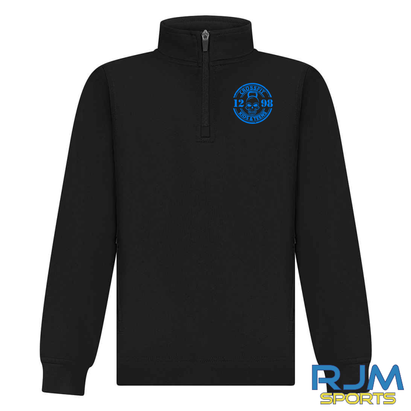 CrossFit 1298 Kids and Teens 1/4 Zip Black - Image 3