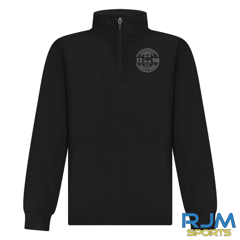 CrossFit 1298 Kids and Teens 1/4 Zip Black - Image 4