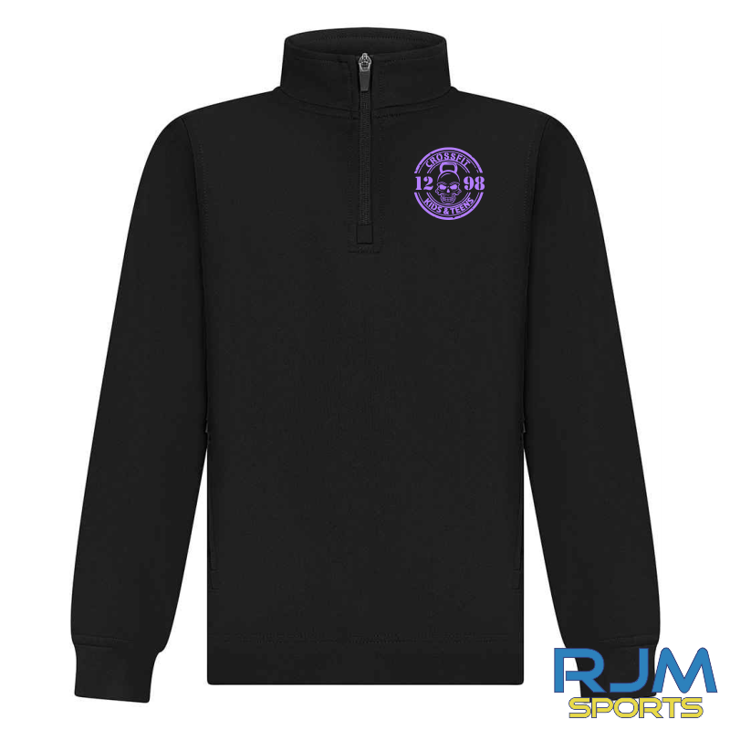 CrossFit 1298 Kids and Teens 1/4 Zip Black - Image 5