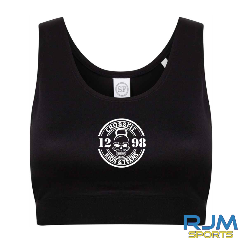CrossFit 1298 Kids and Teens Fashion Cropped Top Black