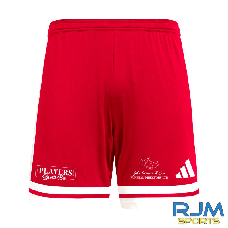 Camelon Juniors FC Home Adidas Squadra 25 Shorts Red/White